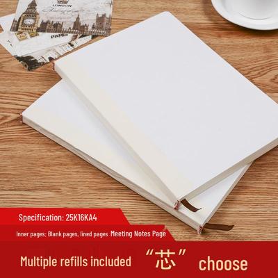 Inner Core Thread-Bound Notebook Insert - Horizontal Line & Blank Pages for Meeting Minutes