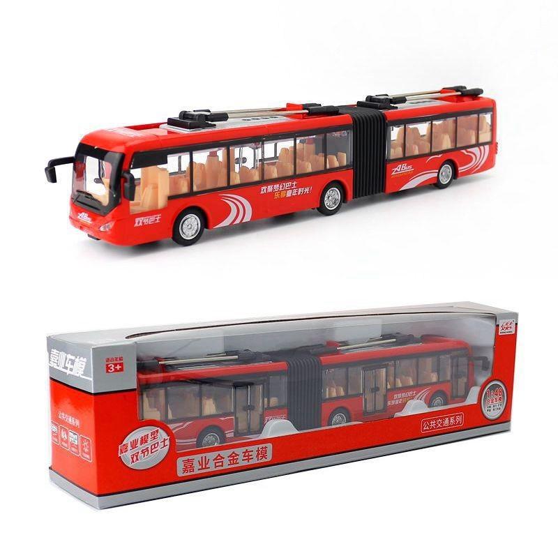 Bus Model Toy With Sound Light Features Design For Kids Play Collecting And