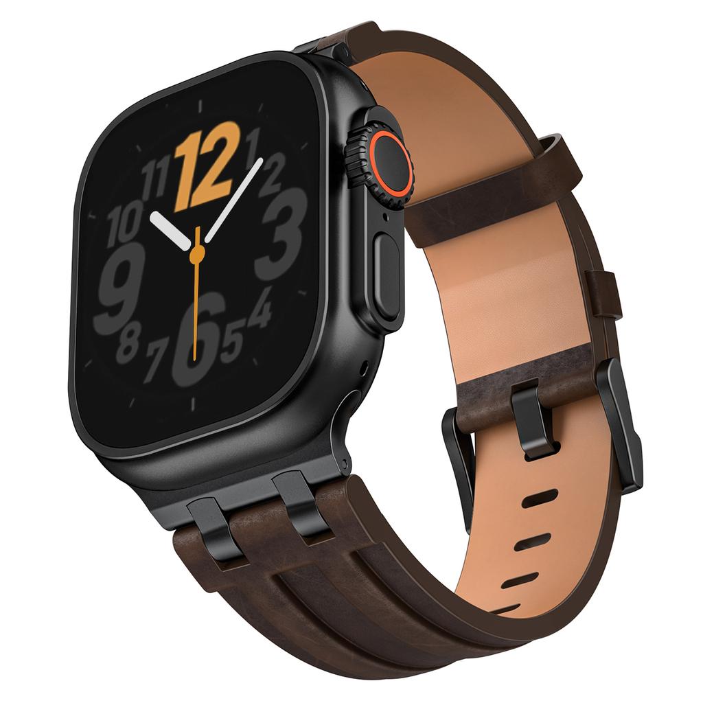 Metal+Leather Band For Apple Watch Ultra 3/2 49mm 42 44 45 46MM High Quality Strap For Iwatch S 11 10 9 8 7 6 5 SE3 Bracelet