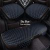 Universal Nappa Leather Car Seat Cushion: Star Embroidered, Backless, Non-Slip, Three-Piece Set