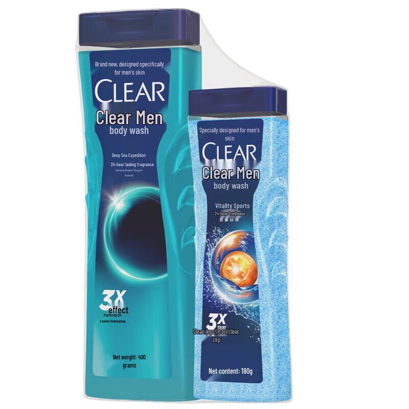 Clear Men Balancing Oil Control Cooling Shower Gel Set