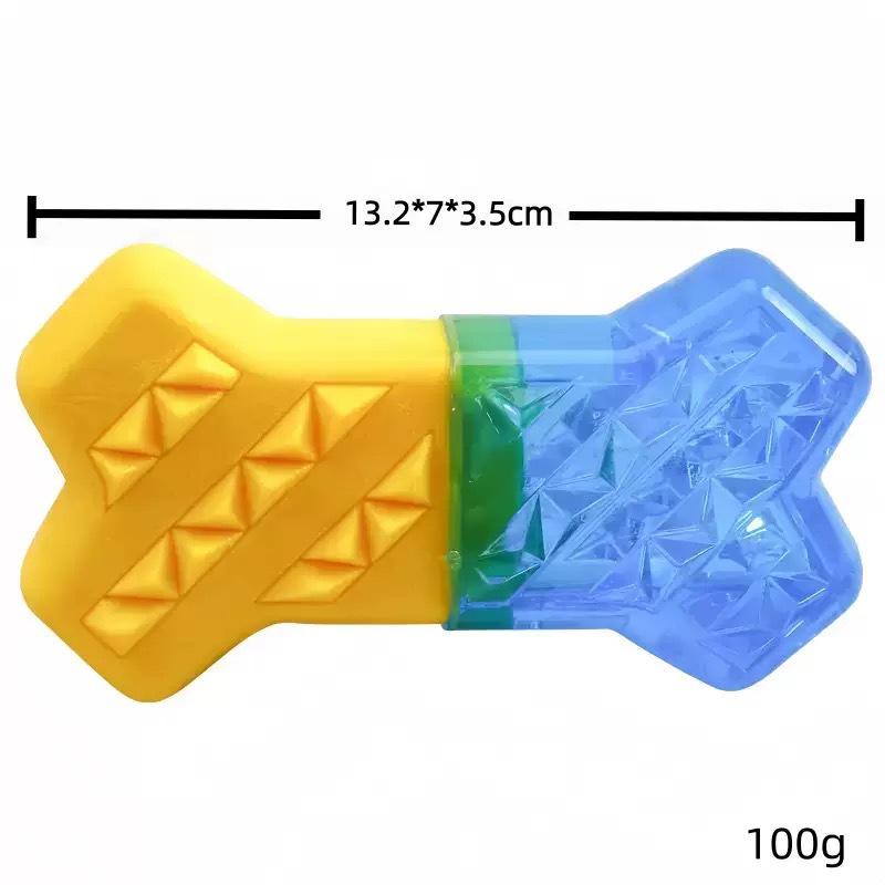 Pet Chew Stick Ice-Freezable Cooling Toy for Dogs - Popsicle Pacifier Ring for Heat & Boredom Relief