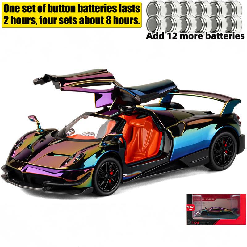 1:24 Pagani Huayra Dinastia BC Supercar Alloy Electroplating Sports Car Model Metal Track Racing Car Vehicles Model Sound Light