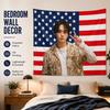 K-Pop Idol Tapestry flat print American Flag Stars Stripes Wall Hanging for Teen Bedroom Dorm Living Room Fan Gift