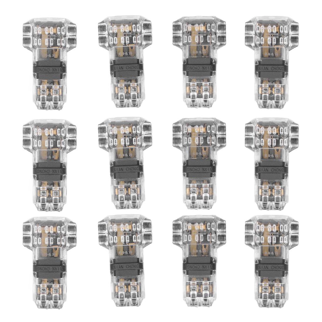 12pcs Low Voltage T Tap Connectors 3 Way Wire Connector Quick Solderless Wire Splice Connector for Car