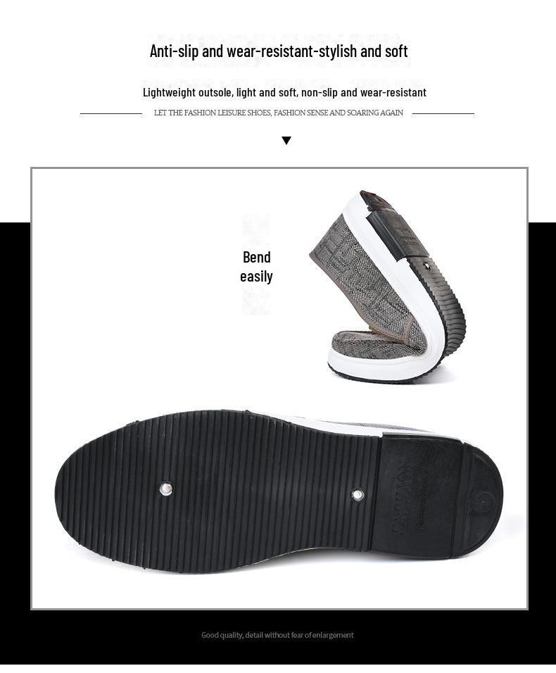 2023 New Style Men's Casual Fashion Canvas Shoes - Flat One-Step Slip-On