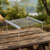 Tragbarer Grill mit Grillrost | Leichte Aluminiumlegierung, flaches Design, Campinggrill,