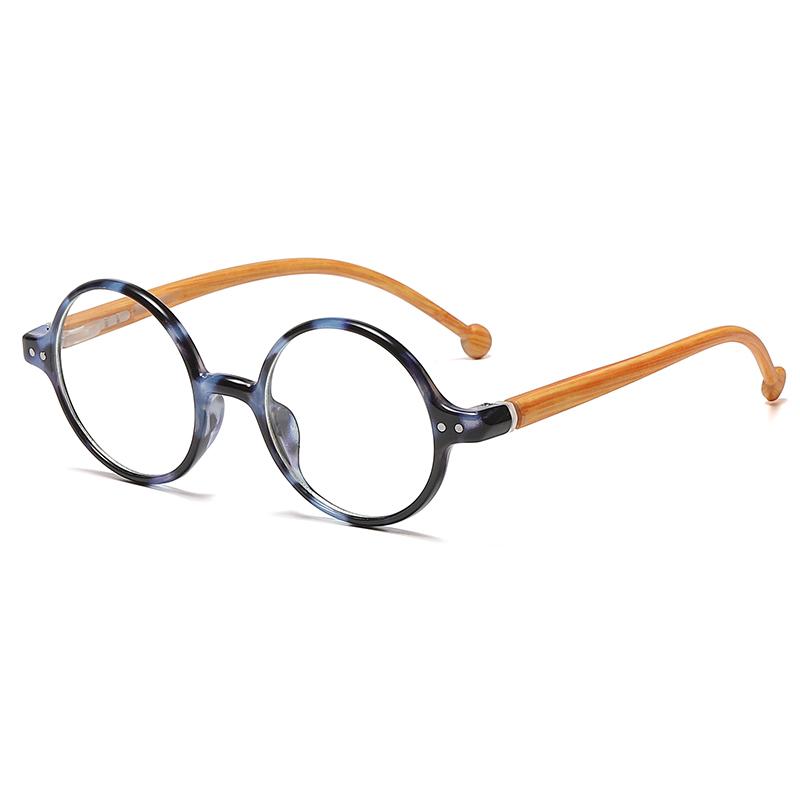 Leopard Vintage Round Reading Glasses With Diopters Anti Blue Light Presbyopic Magnifier 0 To +3.5
