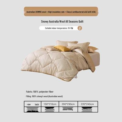 Mercury Home Textiles 100% Australian Wool Quilt