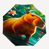 Capybara Themed Travel Umbrella-8 Ribs Automatic Opening and Closing, Portable Folding Design, Compact and Stylish Umbrella Suitable for Out