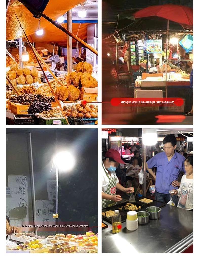 Tragbare LED Standleuchte: Notfall-, Camping- und Outdoor-Einsatz