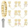 Stainless Steel Modular Bracelet Jewelry Set with Electroplated Bow and Fish Tail Pendant Accessories