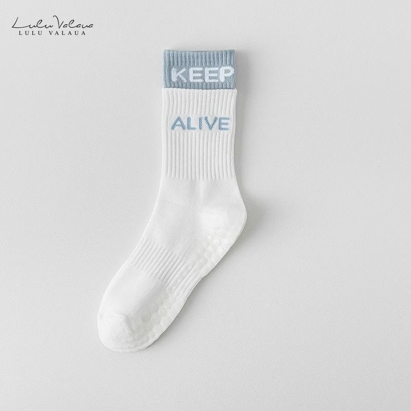 

Iuiu Yogo Yoga Socks Female Professional Non Slip Tube Socks Pure Cotton Fitness Indoor Dance Sports Room Socks White
