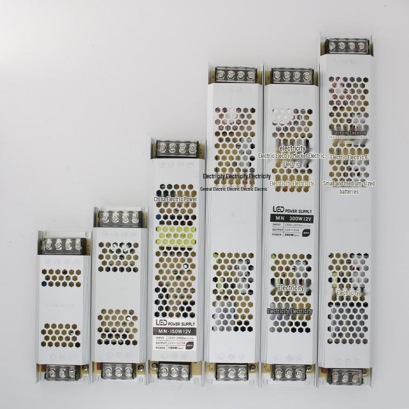 Ultra-Thin Silent 12V LED Strip Power Supply - Yellow Linear Transformer