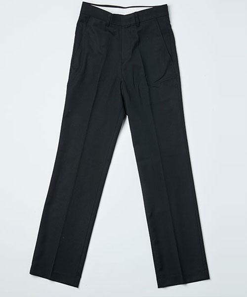 Moseu Wool Setup Semi-Wide Pants_Black
