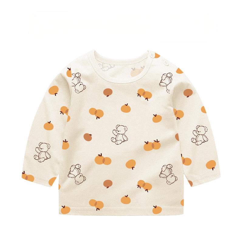 Baby Girl Autumn Long-sleeved T-shirt Baby Cotton Bottoming Shirt Girls Spring and Autumn Tops Small Children Fashionable Autumn Clothes