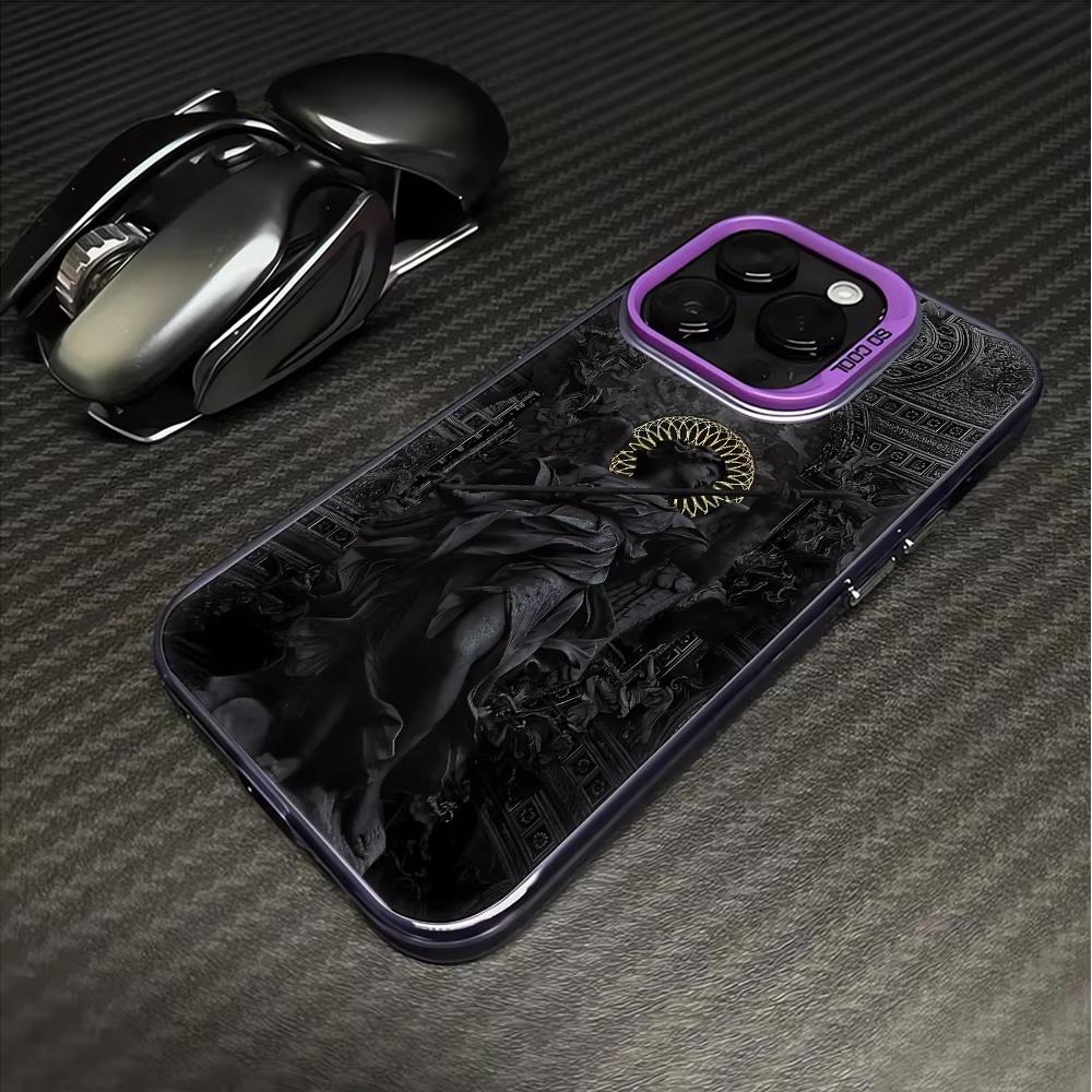 

Black Greek Mythology Pattern Phone Case For Samsung Galaxy S23 S24 S25 S26 Ultra S22 S21 S20 Plus FE A35 A54 A55 Matte Cover Galaxy A35