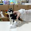 Cute Mini Blue - Eyed Husky DIY Micro Mini Building Blocks - Multiple Styles of Husky, Poodle, Bull Terrier for Holiday Gifts