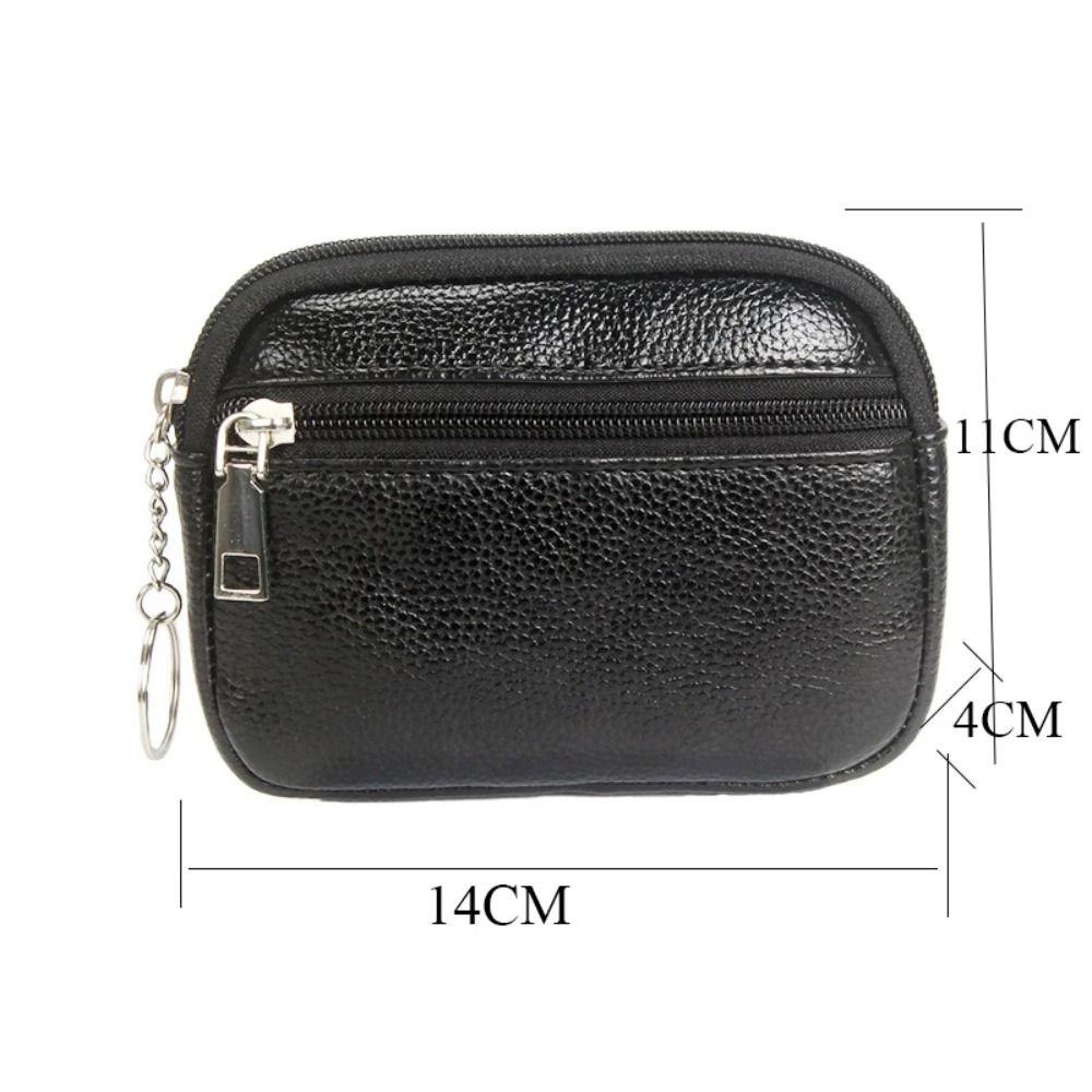 New PU Leather Women Mini Wallet Fashion with Zipper Coin Purse Keychain Wallet Bag Small Purse Short Wallets