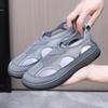 Men's Summer New Breathable Flying Weave Sports Lightweight Casual Soft Bottom Hollowed Out Mesh Slip In Shoes Work Shoes