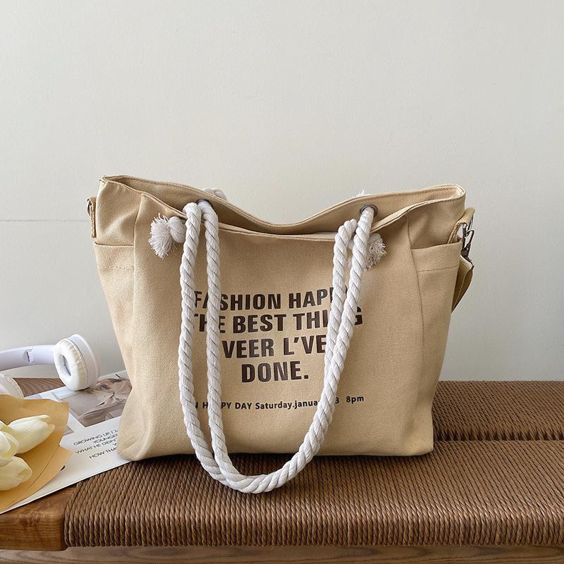 Новая простая холщовая женская сумка большой вместимости — фото 8