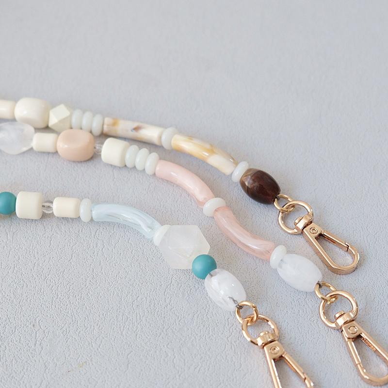 New Woman Bag Accessory Colorful Wood Resin Beads Handcrafted Wristband Acrylic Bag Chains Women Replacement Bag Handle Chain