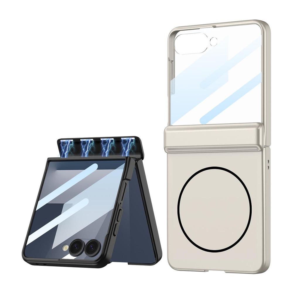 Samsung Z Flip7 Solid Color Case: Full Coverage, Hinge Style, Magnetic, Wireless Charging, Drop-Proof