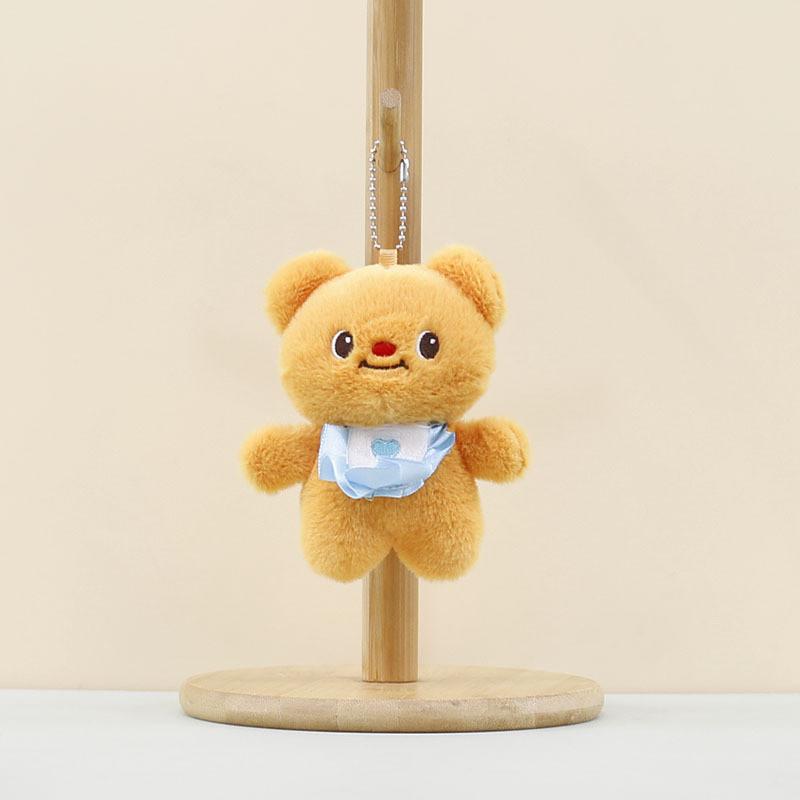 Adorable Yellow Bear Plush Keychain Soft Stuffed Animal Toy For Cute Accessories