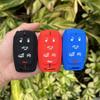 Silicone Car Key Case Remote Cover Shell Keychain Accessories for Dodge Ram 1500 Pickup Limited 2019 2020 2021 2022 2023 2024