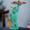 Bulldog Standing Tray Showpiece Home Decor Showpiece, Living Room Decor Showpiece,Kitchen, Office, Gifts Item, Table Decoration (Resin, Green).