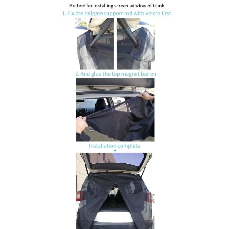 4 Sizes Magnetic Mosquito Net Summer Car Rear Trunk Door Curtains Mosquito Net