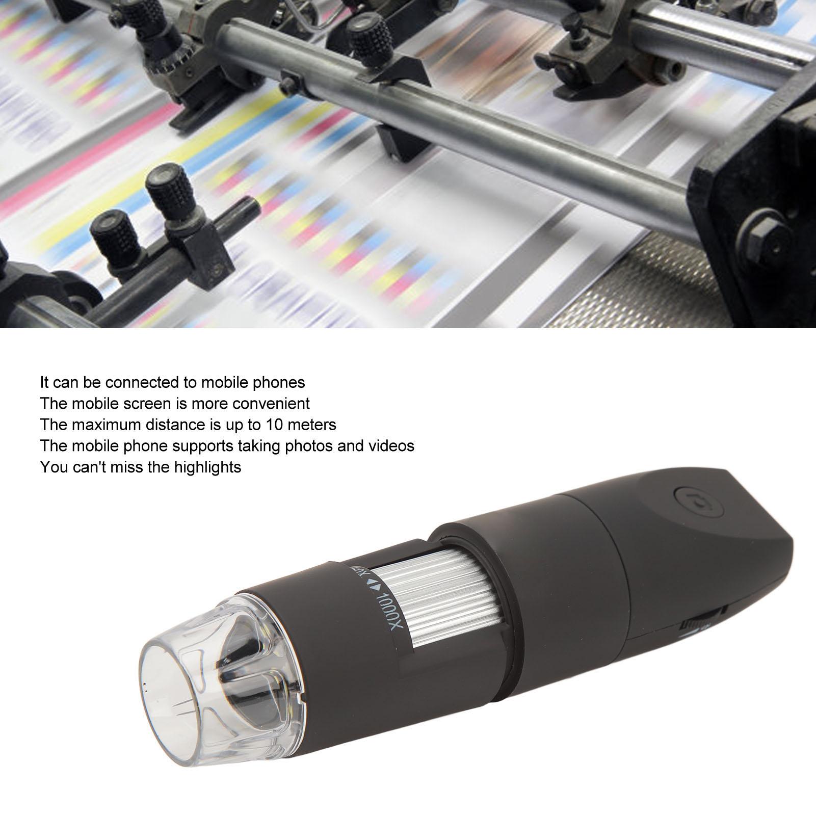 

Ручной электронный микроскоп 50X‑1000X 1920x1080P 8 светодиодов USB Wifi беспроводной цифровой микроскоп