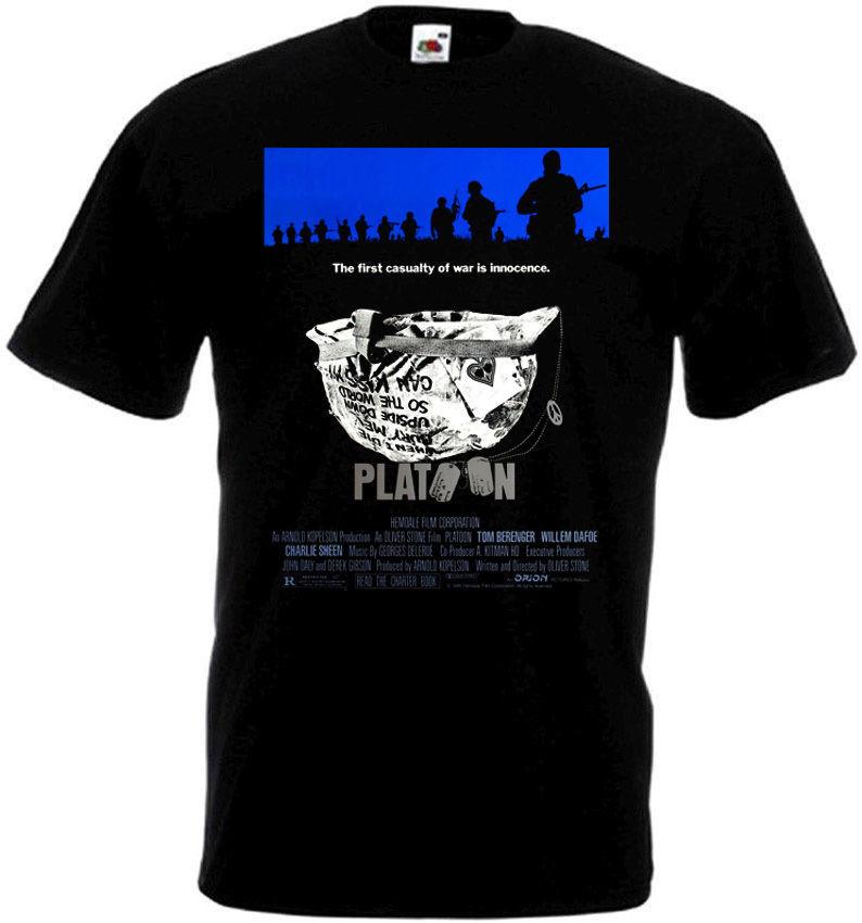 26 PLATOON Ver.2 Movie Poster T Shirt Black All Sizes Unisex T-Shirt S разноцветный