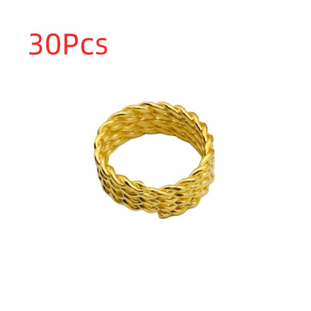 

30pcs Hair Braiding Twist Hair Braid Rings Dread Locks Hair Braid Tubes Dreadlocks Beads for Braids 30Pcs золотой