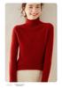 Women's Slim Fit Cashmere High Neck Ribbed Sweater – Warm Knit Base Layer Pullover
