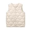 2025 Autumn and Winter New Light Down Vest Women's Vest Rhombus V-neck Inner with Casual Liner Vest