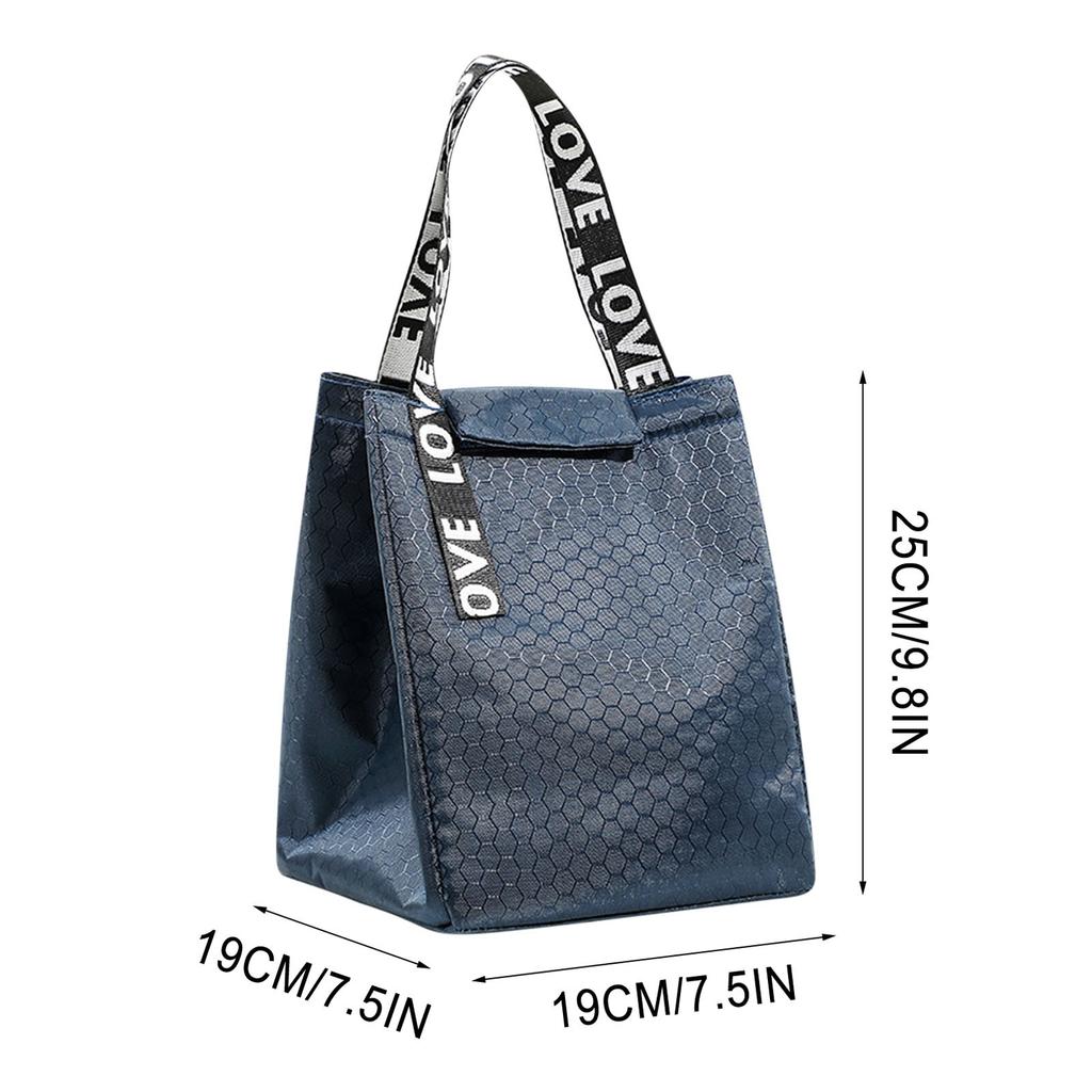 Borsa Termica Pranzo Isolata Donna – Cotone Perlato, 22,9x12,7x19,8 Cm, Mantiene Caldo/Freddo, Portatile