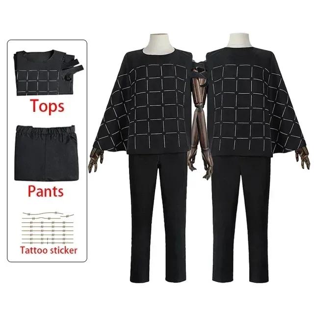 Jujutsu Kaisen Mahito Cosplay Kostuums Anime Pruik Top Broek Pak Halloween Kostuum Voor Mannen Carnaval Feest Rekwisieten S black