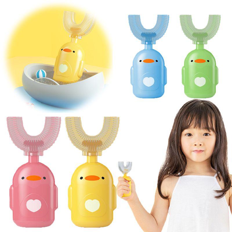 Adorable Silicone U-shaped Toothbrush For Toddlers Safe And Comfortable