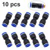 10PCS 8mm PU-8 Plastic Straight Through Quick Connect Joint Pneumatic Fast Insert Air Pipe Connection Fitting