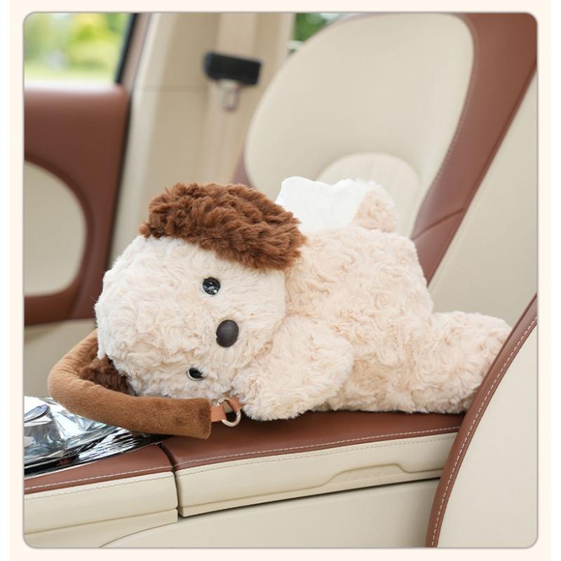 Cute Cartoon Animal Car Hanging Scarf Tissue Box