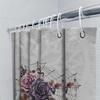 Gothic Halloween Shower Curtain With Spidersweb Design In Purple Rose Color For Bathroom Decoration 3D Printed Polyester Fabric