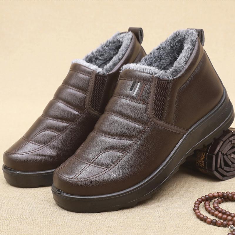 Модные мужские ботинки Slip On Snow мужские кроссовки для активного отдыха мужские зимние — фото 4