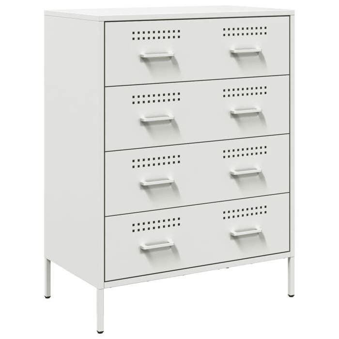 VidaXL Buffet White 68x39x89 Cm Steel, Cabinet, Cupboard, Highboard, Sideboard, Storage Cabinet, Organizer 842987