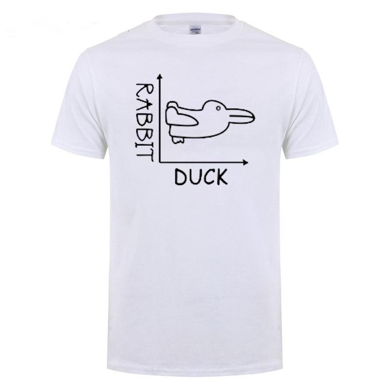 

Duck and Rabbit Fun Math Print TShirt Suitable for both Unisex and Women for summer Simple and fashionable popular on the streets 4XL
