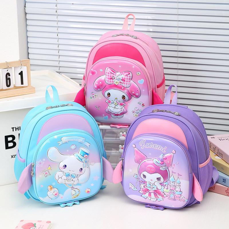 Melody Kuromi Cinnamoroll School Bag Featuring Cartoon Pattern And Loadreducing Design For Preschool Kids