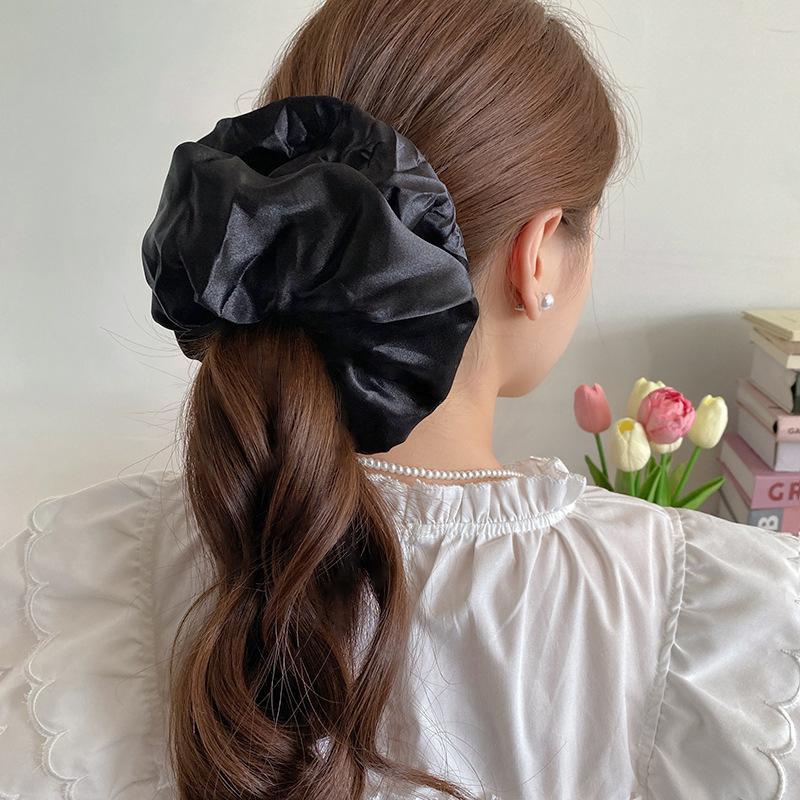 Satin large intestine hair band female lazy style high temperament headband new hair tie rubber band hair accessories