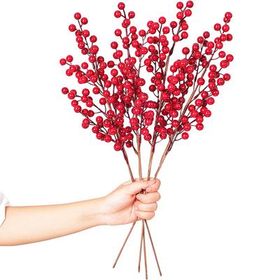 Artificial Berry Bouquet Christmas Decoration Fake Plant for Home Decor Xmas Tree Navidad New Year 2026 Ornaments Vase Accessory