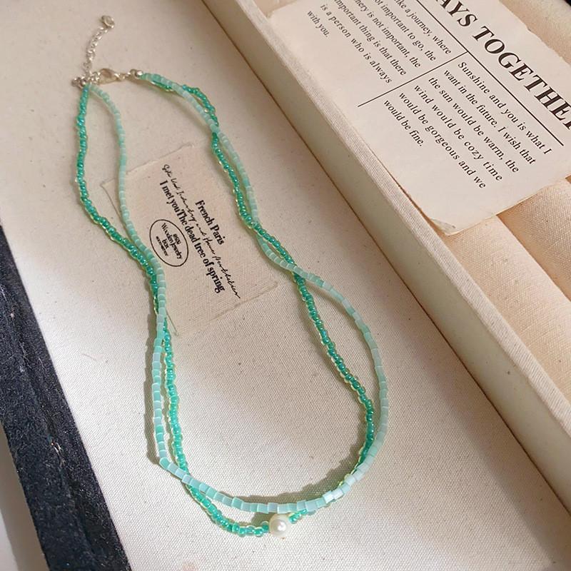 Minimalist Pearl Double Layer Necklace For Women Summer Fashion Jewelry
