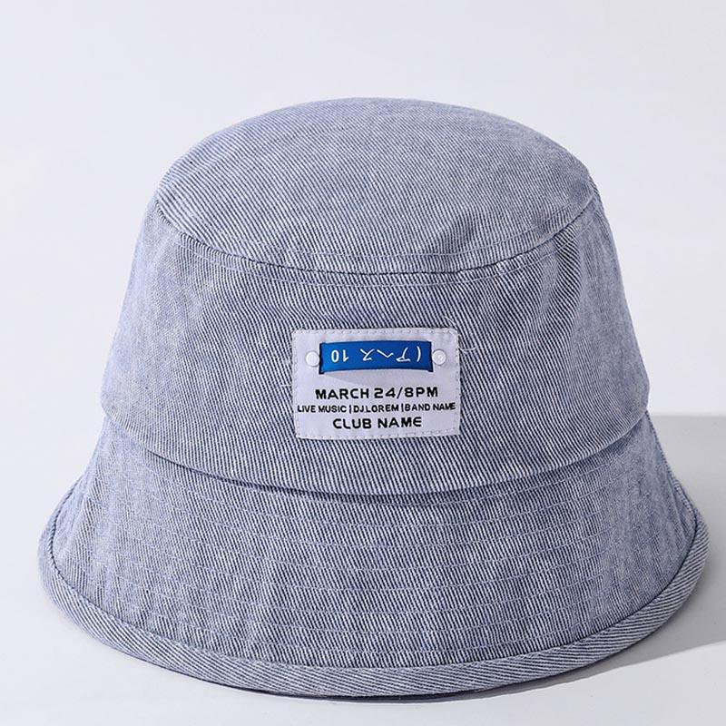 Spring2021 Neue flache Denim-Eimerhüte für Frauen und Mädchen, Vintage-Designer, kurze Traufe, Harajuku, Fischer-Beckenkappe, vier Jahreszeiten